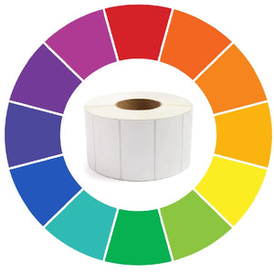 4" x 2" COLORED Labels 3 INCH CORE