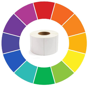 4" x 3" COLORED Labels 3 INCH CORE