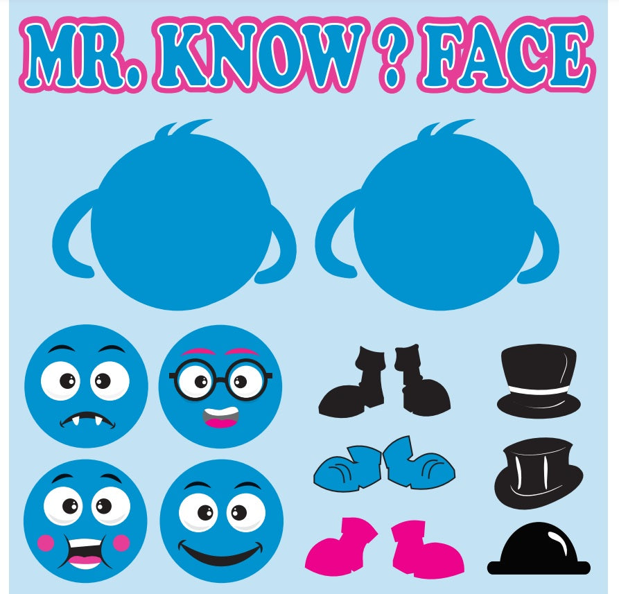 Mr. Know Face Stickers - 10 Sheets